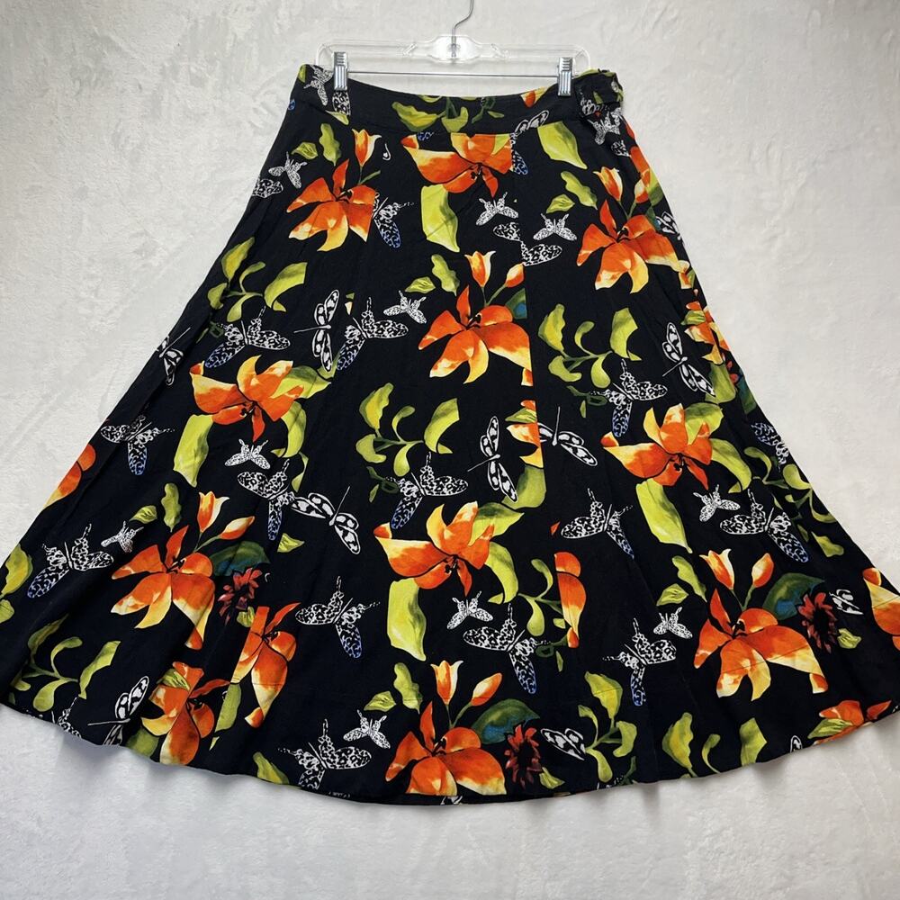 Soft Surroundings Skirt Women's Tall Medium TM Tropical Floral Beach‎ Resort